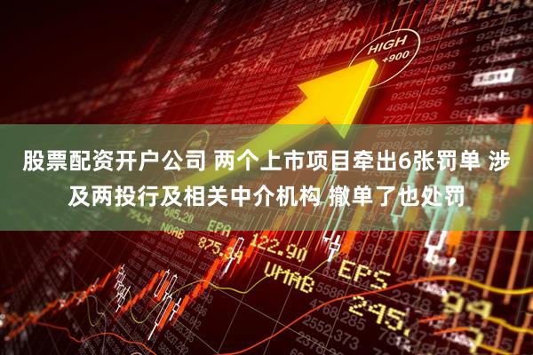 股票配资开户公司 两个上市项目牵出6张罚单 涉及两投行及相关中介机构 撤单了也处罚